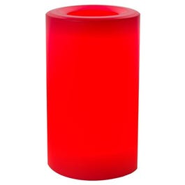 Indoor/Outdoor Candle, Raspberry, 3 x 5-In.