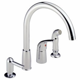 Kitchen Faucet, Single Lever With Side Spray, Chrome