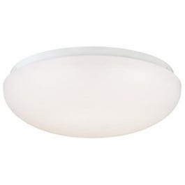 LED Light, Flush Mount, White/White Lens, 1100 Lumens, 15-Watt, 11-In.