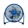 High-Velocity Personal Fan, USB/110-Volt, Blue, 4-In.