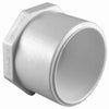 Pipe Fitting, PVC Plug Spigot, White, 1-1/2-In.