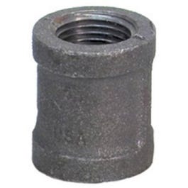 Pipe Fitting, Malleable Coupling, Right Hand, Black, 1-In.