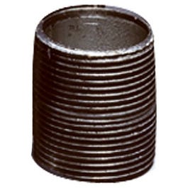 Pipe Fitting, Galvanized Nipple, 1-1/4-In. x Close