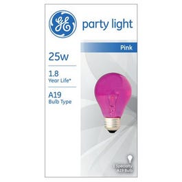 25-Watt Transparent Pink Party Bulb