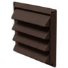 Dryer Air Intake Vent, Louver, Brown Plastic, 4-In.