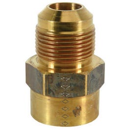 Gas Pipe Fitting, Brass, 15/16 OD x 3/4-In. FPT