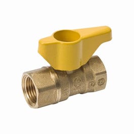 Gas Ball Valve, Brass, 1-In.