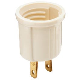 Outlet To Lampholder Adapter Ivory