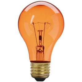 Amber Party Light Bulb, Transparent, 25-Watts