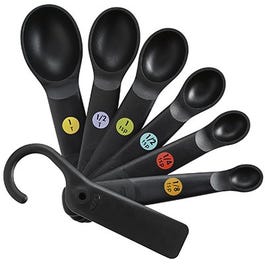 Good Grips Measuring Spoon Set, Black Plastic, 6-Pc.