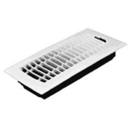 4 x 10-Inch Plastic White Contemporary Floor Register