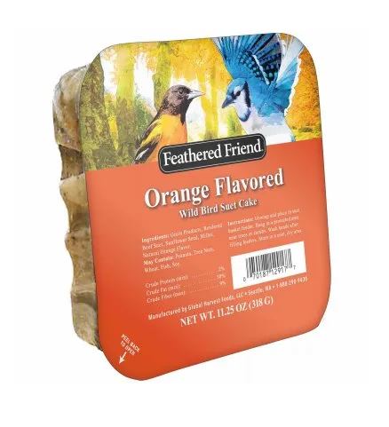 Feathered Friend Orange Flavored Suet Wild Bird Food