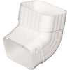 Amerimax 2 In. x 3 In. White Vinyl Front A Elbow