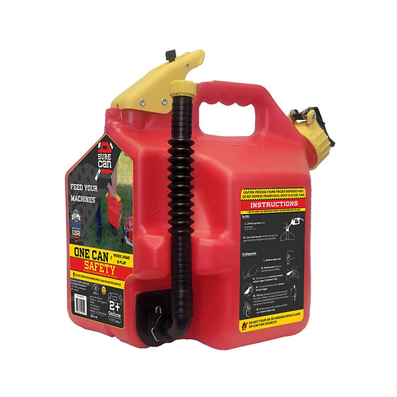 SureCan 2+ Gallon Gasoline Type II Safety Can, Red (2+ Gallons, Red)