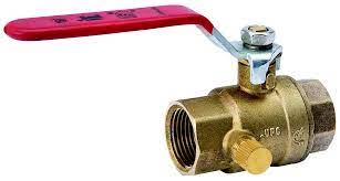 B & K Industries Series 7700TD Stop & Waste Brass Ball Valve 3/4